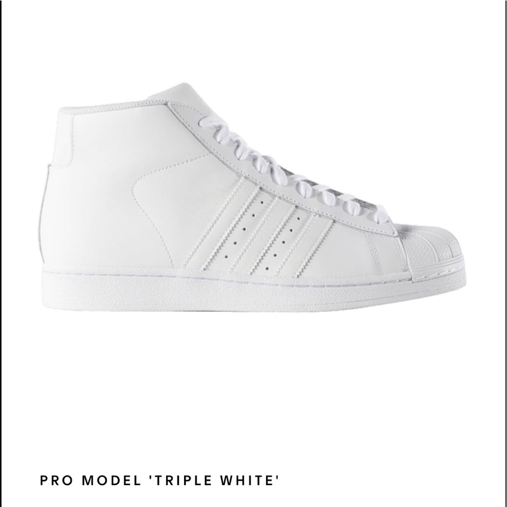 ADIDAS PRO MODEL GS “TRIPLE WHITE”
